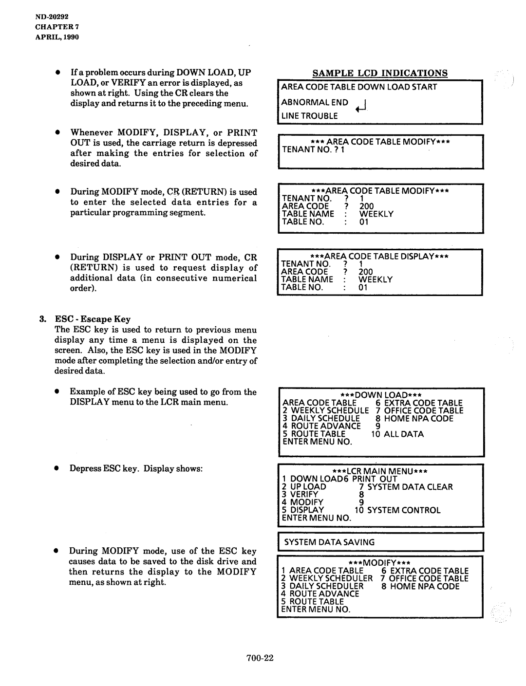 NEC nd-20292 manual Data 