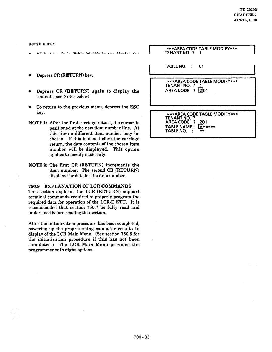 NEC nd-20292 manual Areacode ? ml 