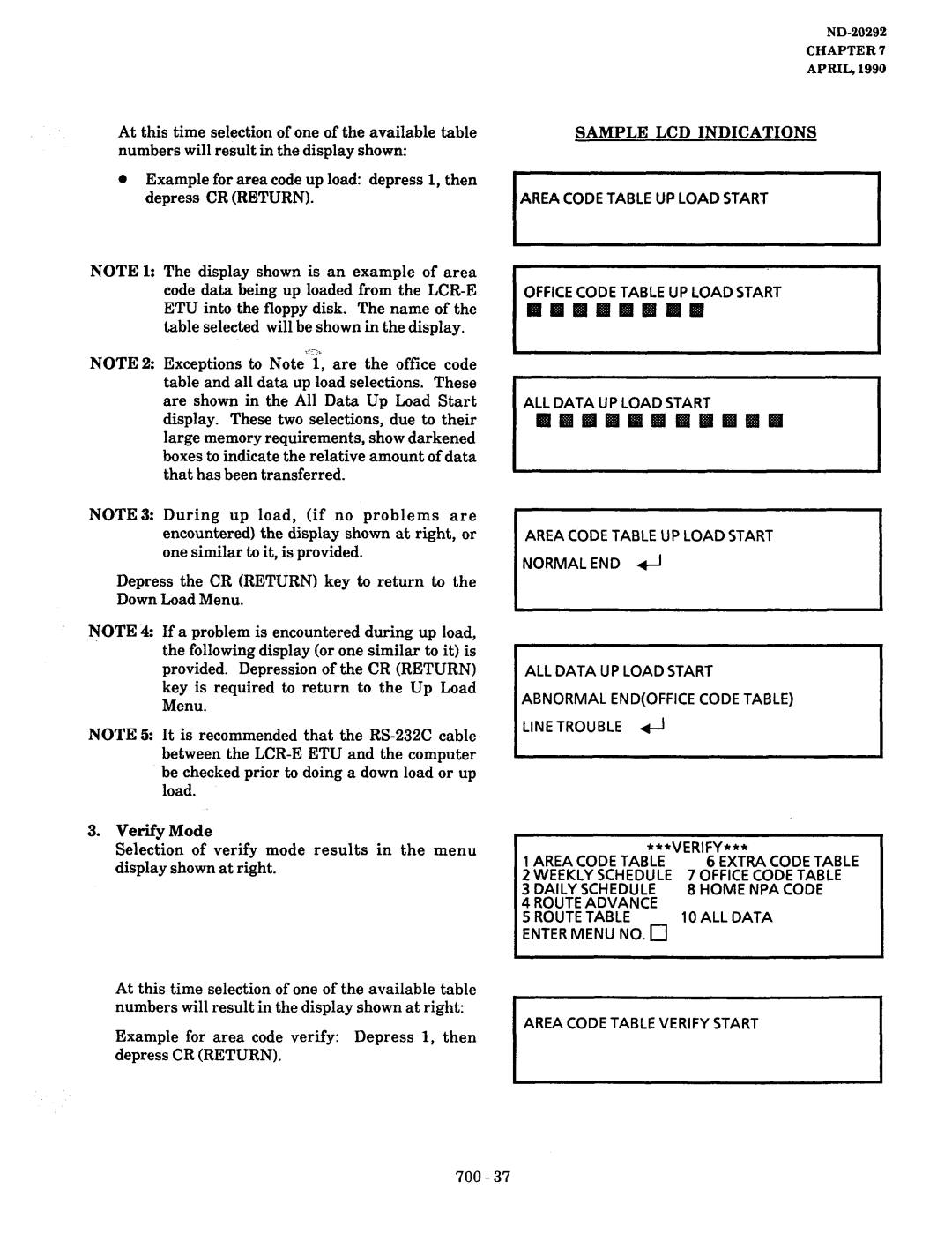 NEC nd-20292 manual Verify Mode 