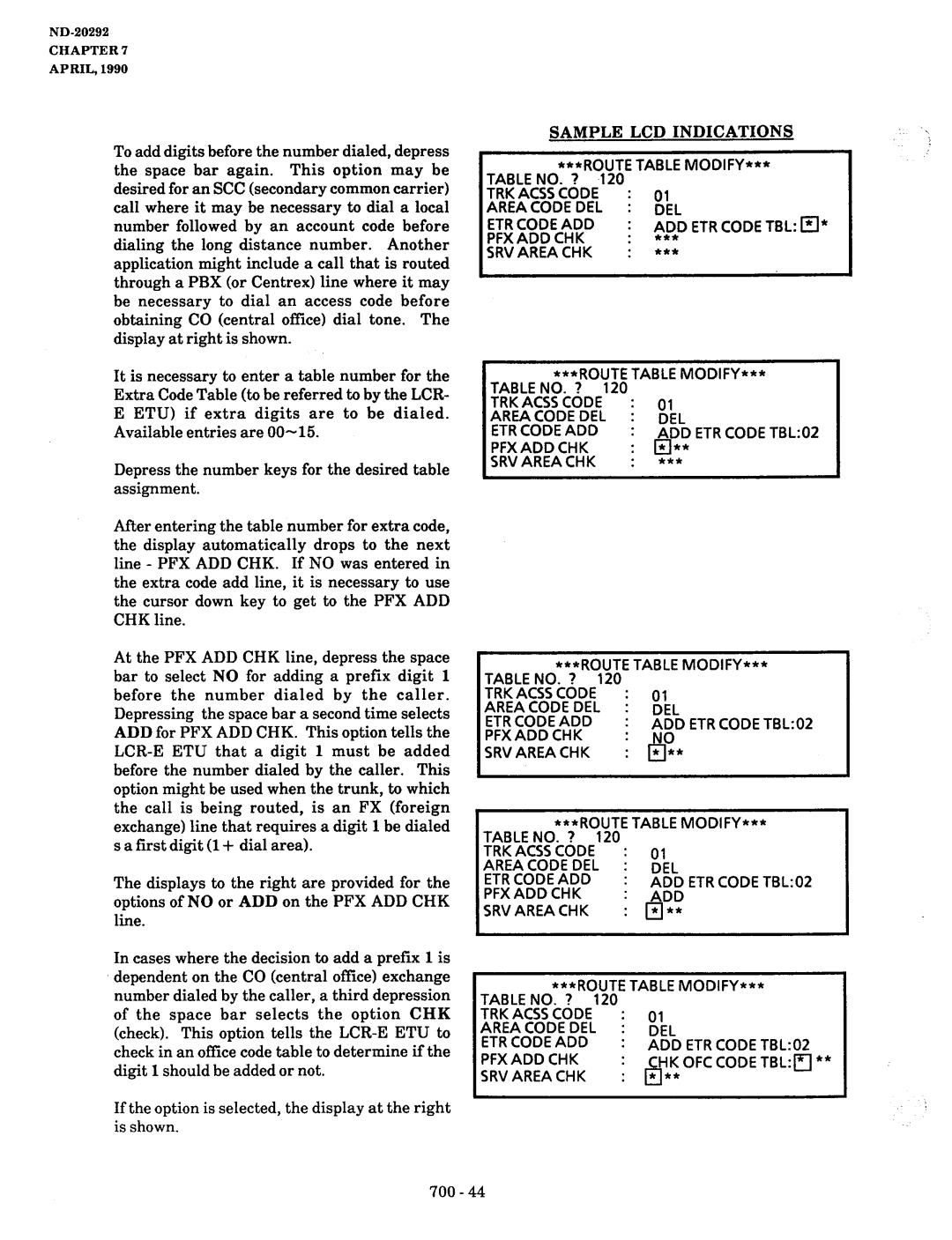 NEC nd-20292 manual Route Table Modify 