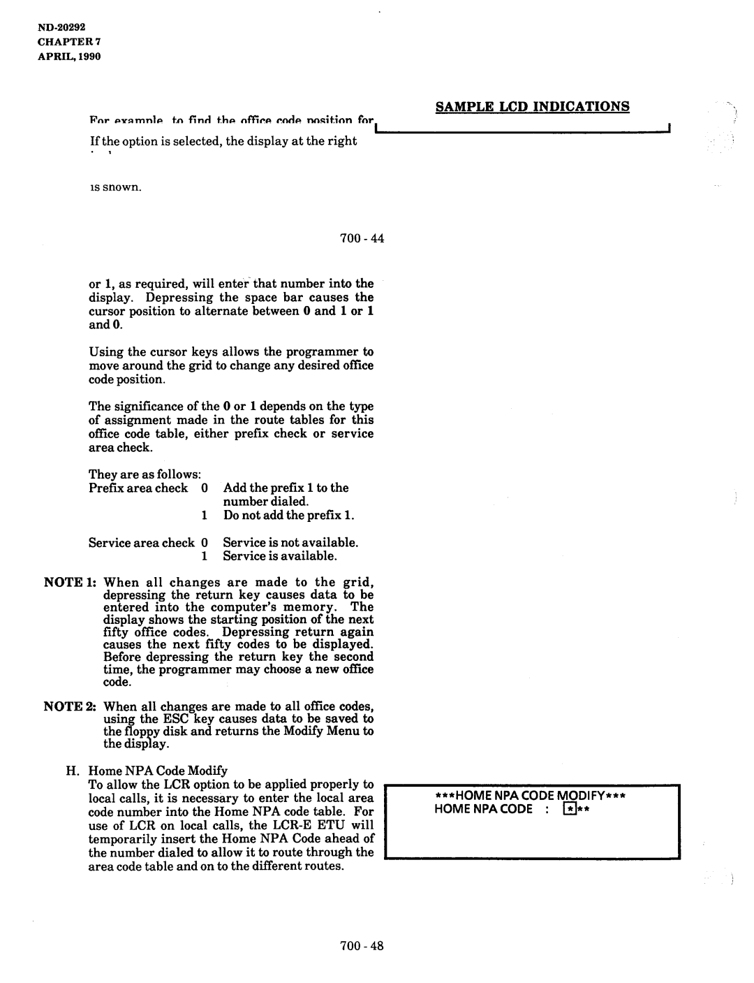 NEC nd-20292 manual 700 