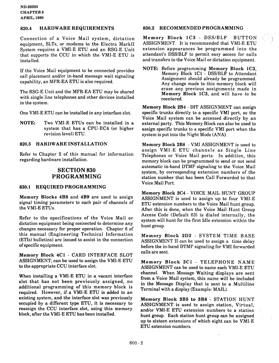 NEC nd-20292 manual Section Programming 