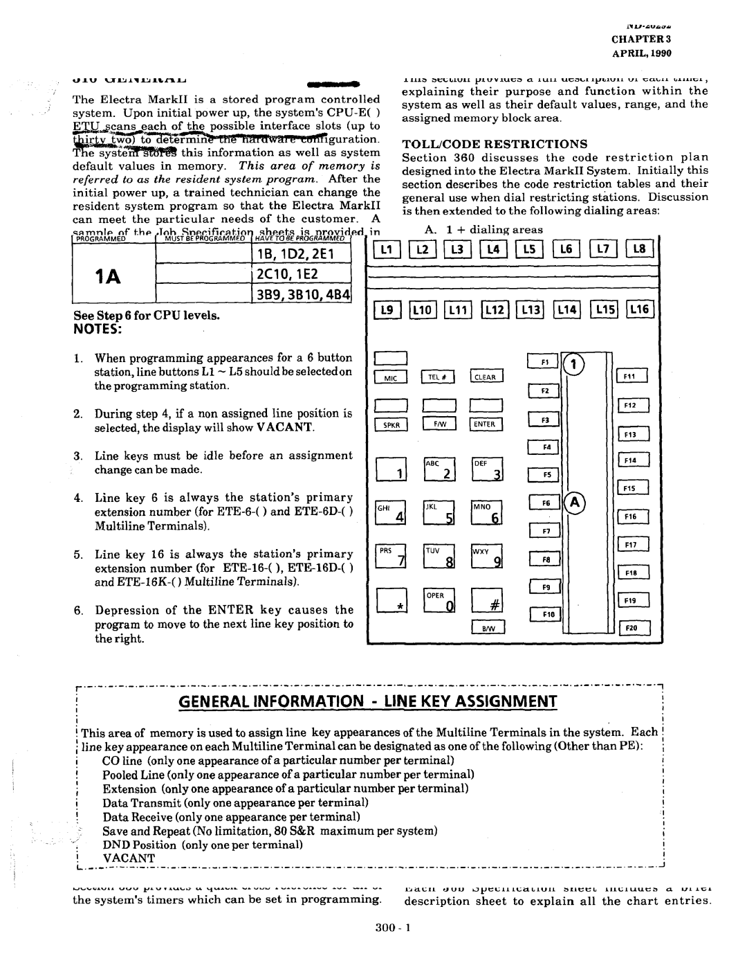 NEC nd-20292 manual General Information Line KEY Assignment, 3B9,3B10,4B4, Guide to Feature Programming 