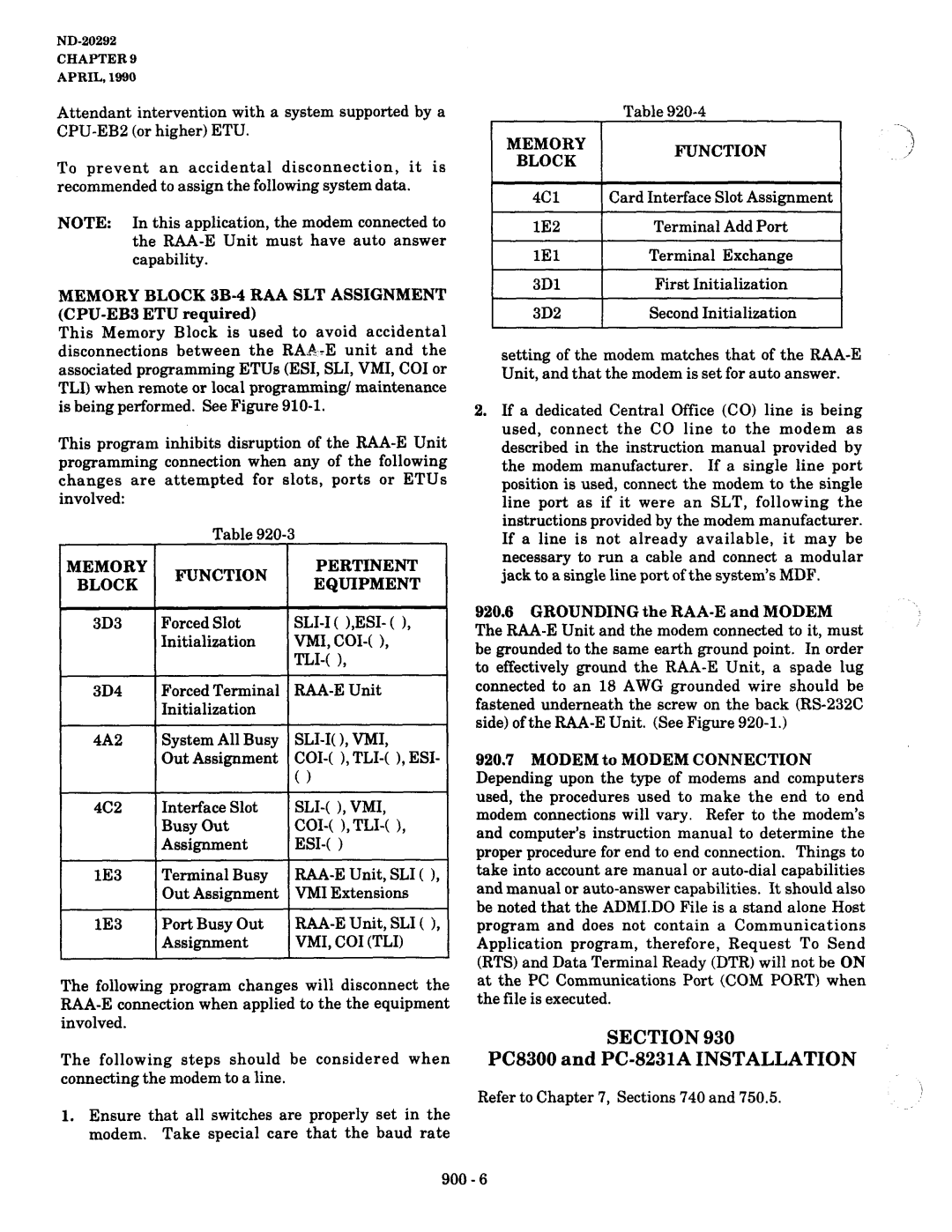 NEC nd-20292 manual PC8300 and PC-8231A Installation 