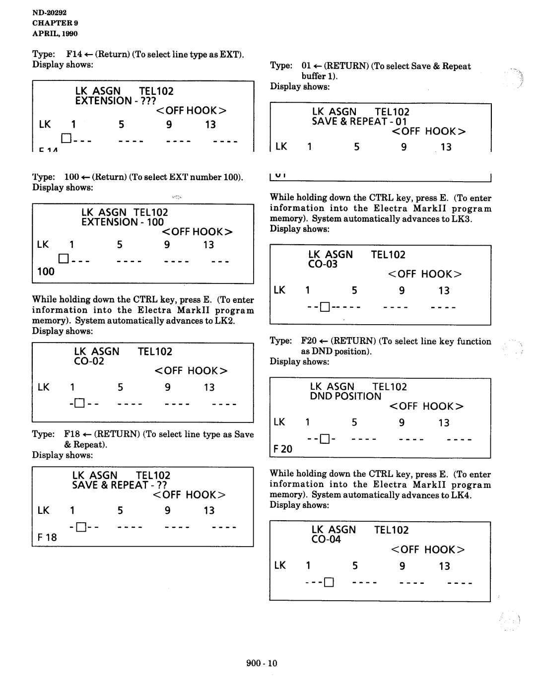 NEC nd-20292 manual LK Asgn 