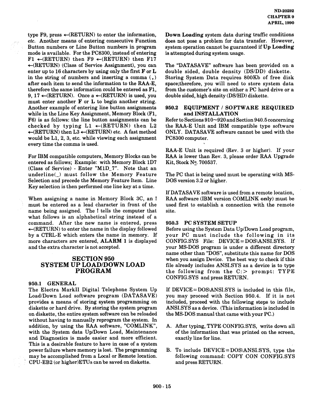 NEC nd-20292 manual System Up’~PL~VD&lWN Load 