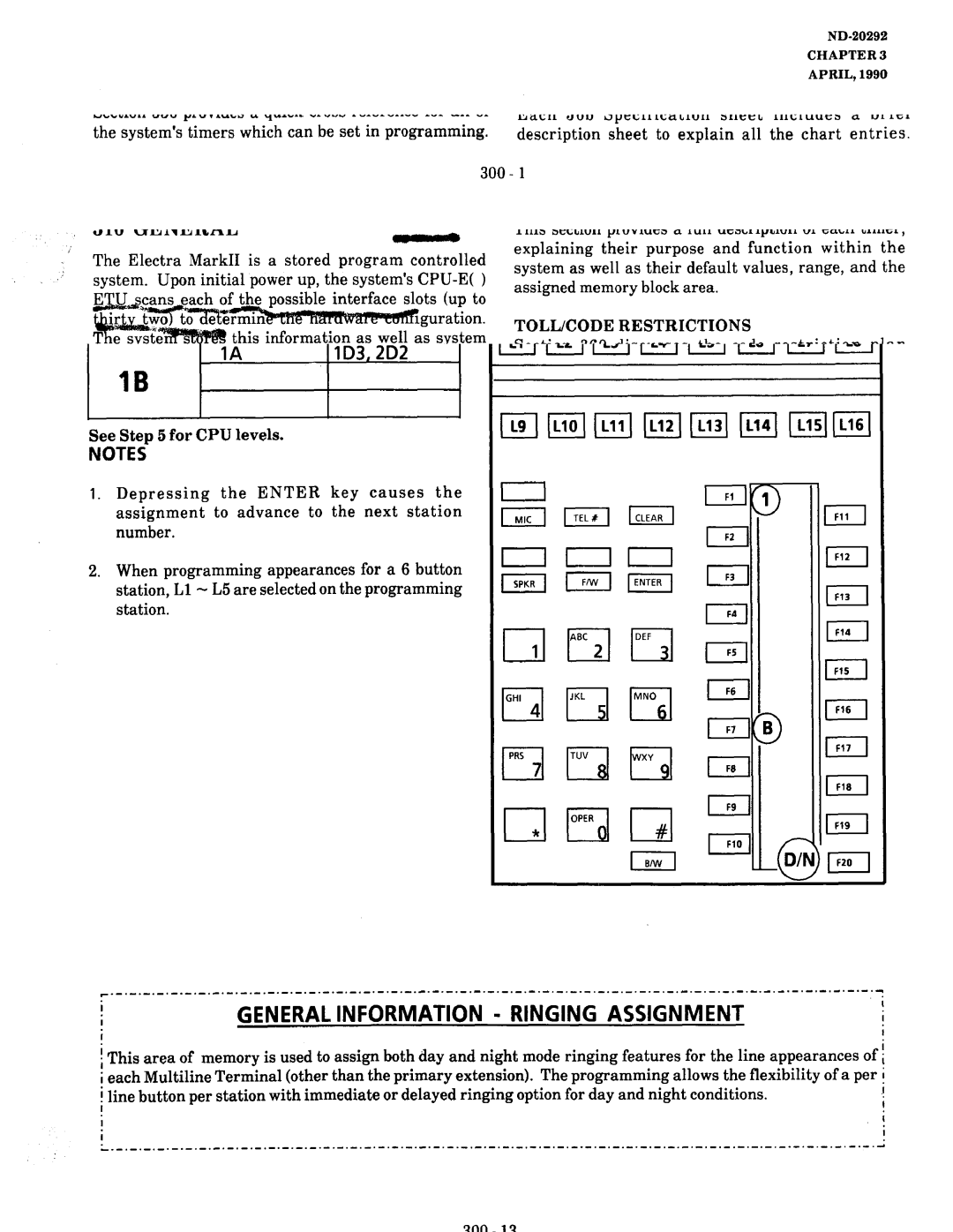 NEC nd-20292 manual General Information Ringing Assignment, Guide to Feature Programming, 1D3,2D2 