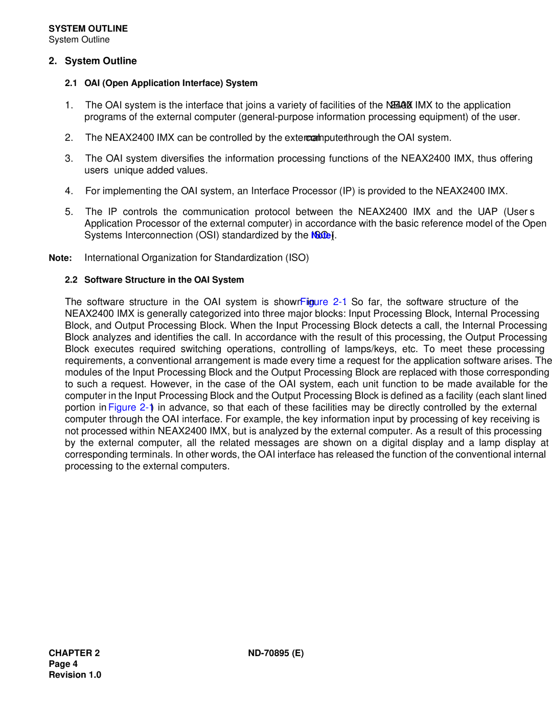 NEC ND-70895 (E) system manual System Outline 