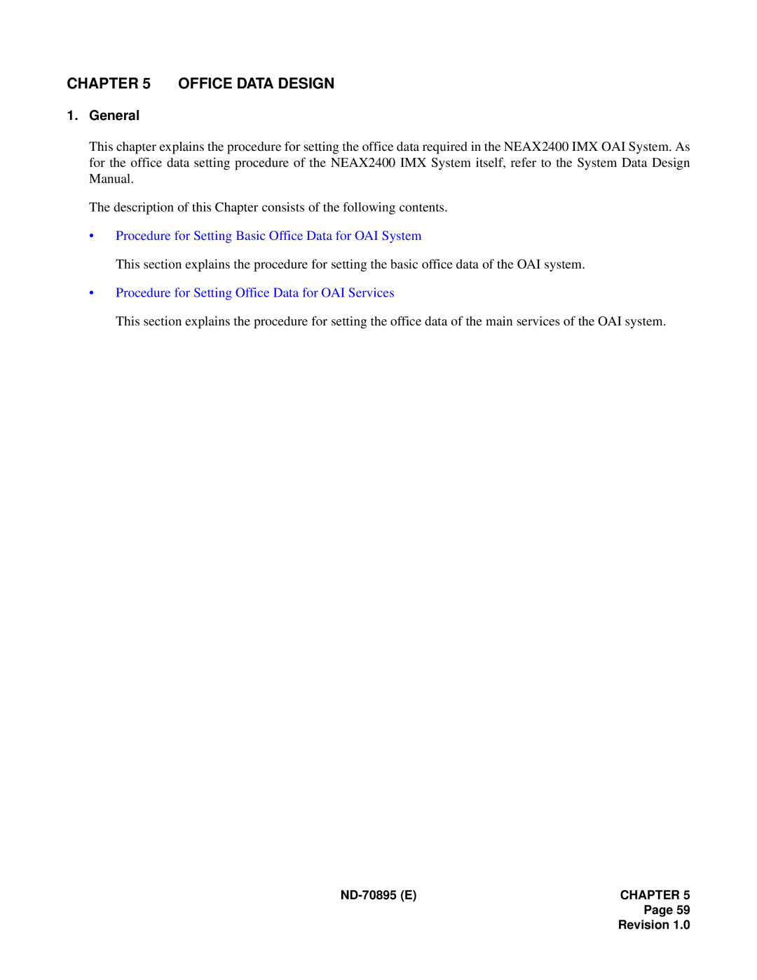 NEC ND-70895 (E) system manual Office Data Design 