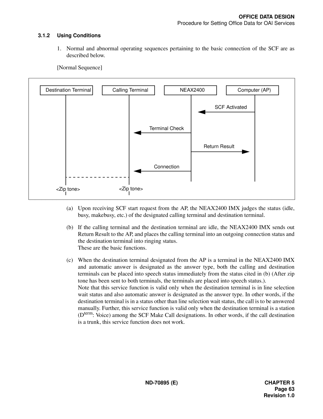 NEC ND-70895 (E) system manual Using Conditions 