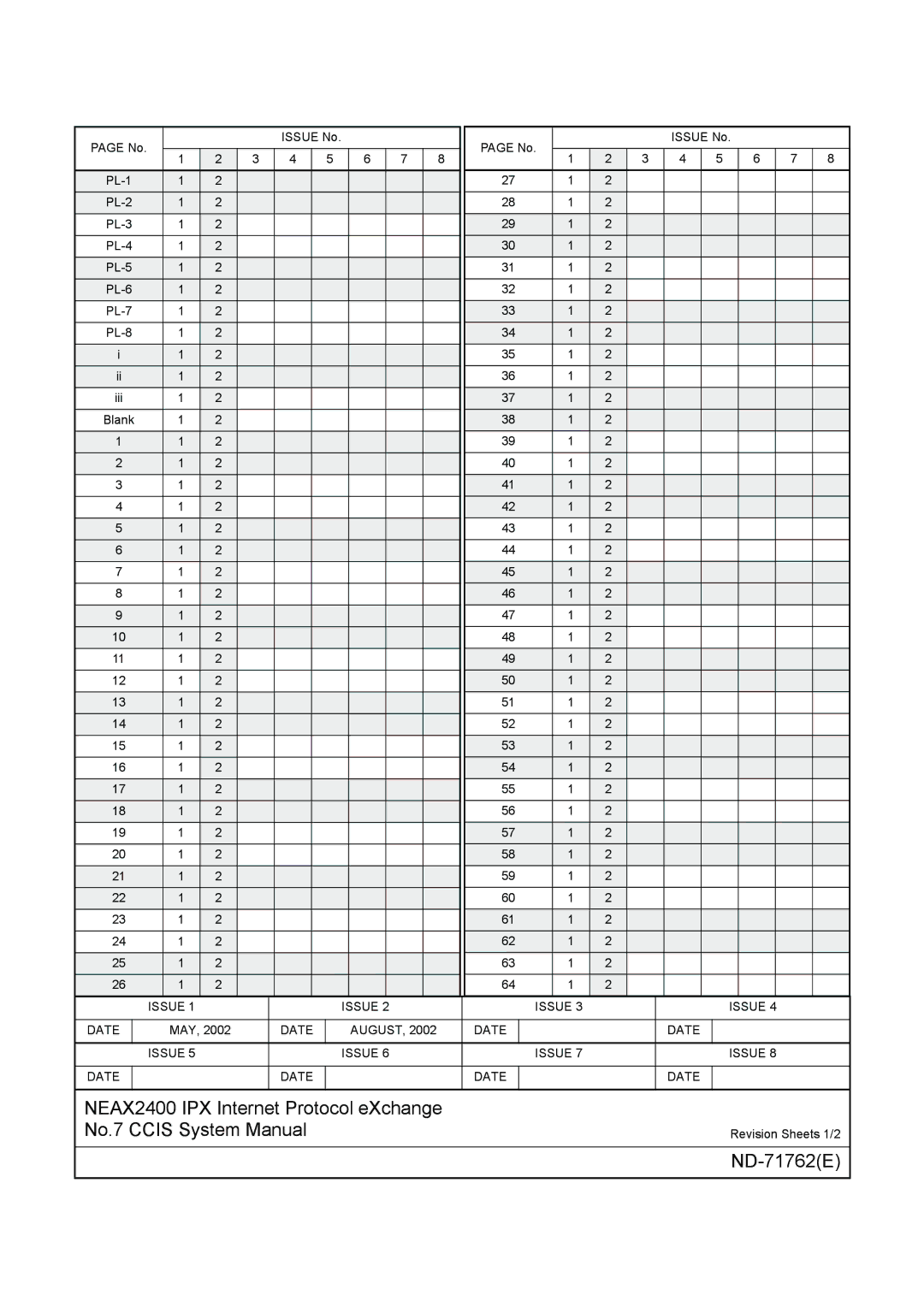 NEC ND-71762(E) system manual ND-71762E 