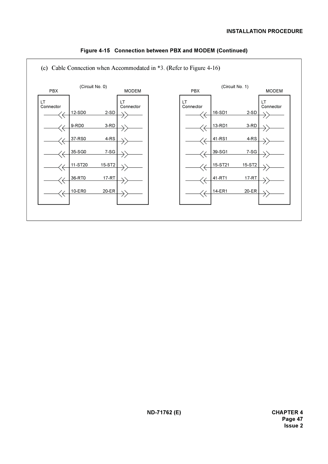 NEC ND-71762(E) system manual Cable Connection when Accommodated in *3. Refer to Figure 