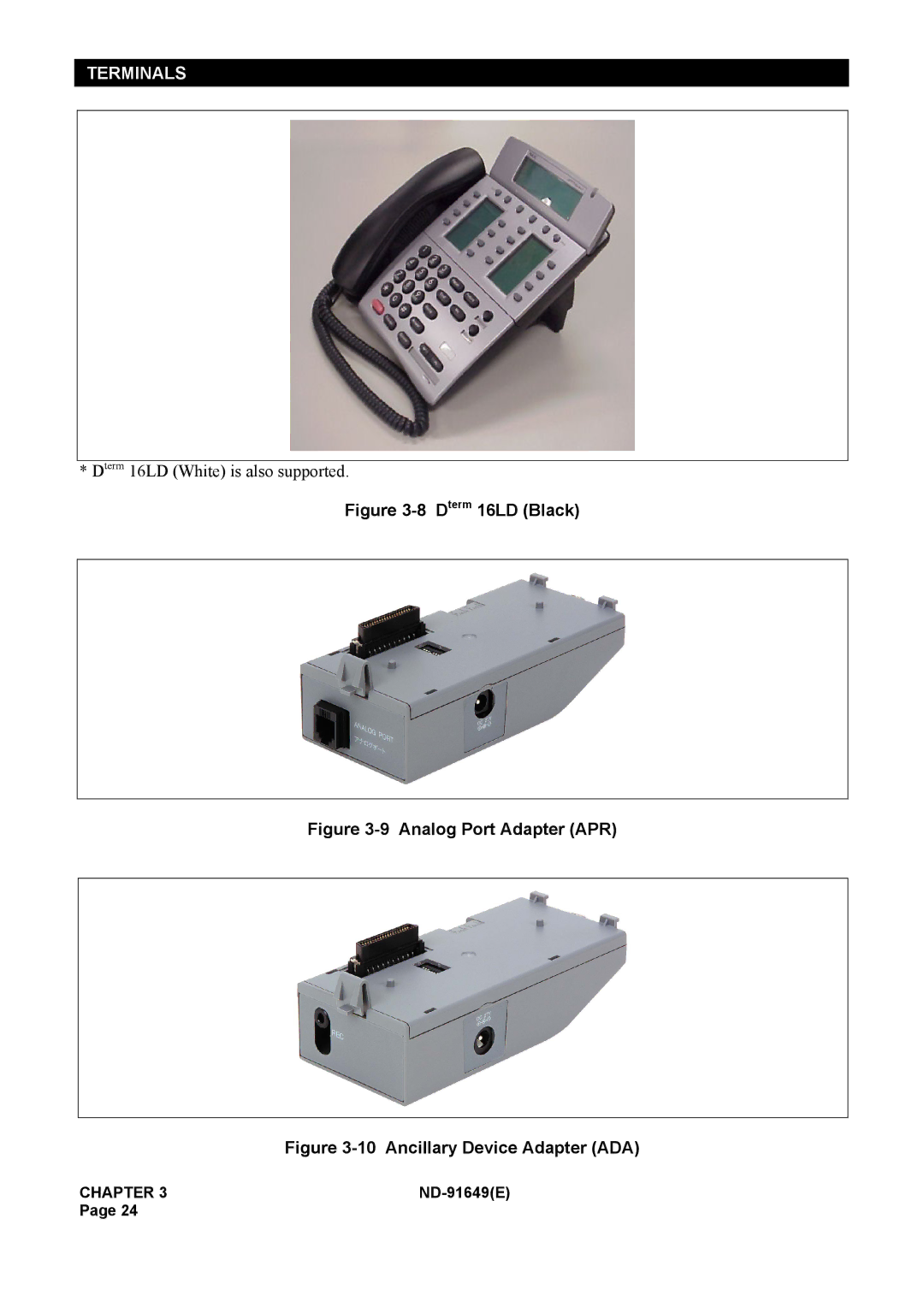 NEC ND-91649 manual Dterm 16LD Black 