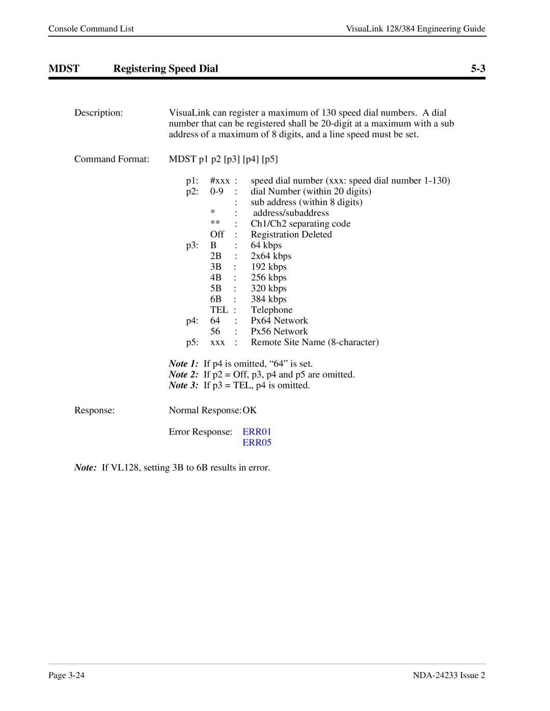 NEC NDA-24233 manual Mdst, Registering Speed Dial 