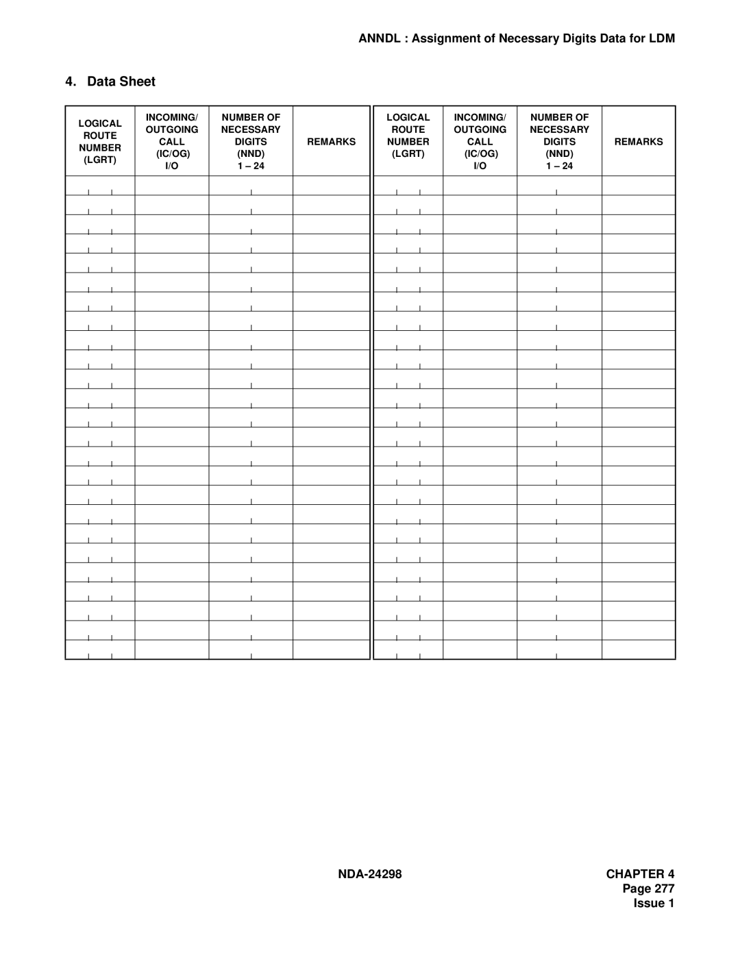 NEC NDA-24298 manual Data Sheet 