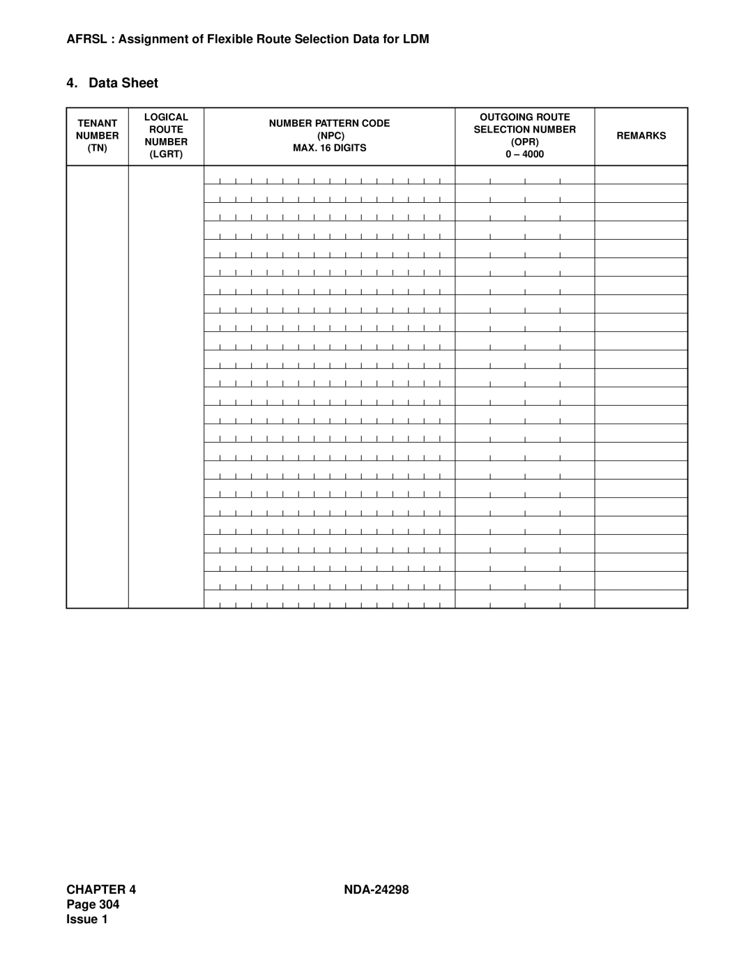 NEC NDA-24298 manual Data Sheet 