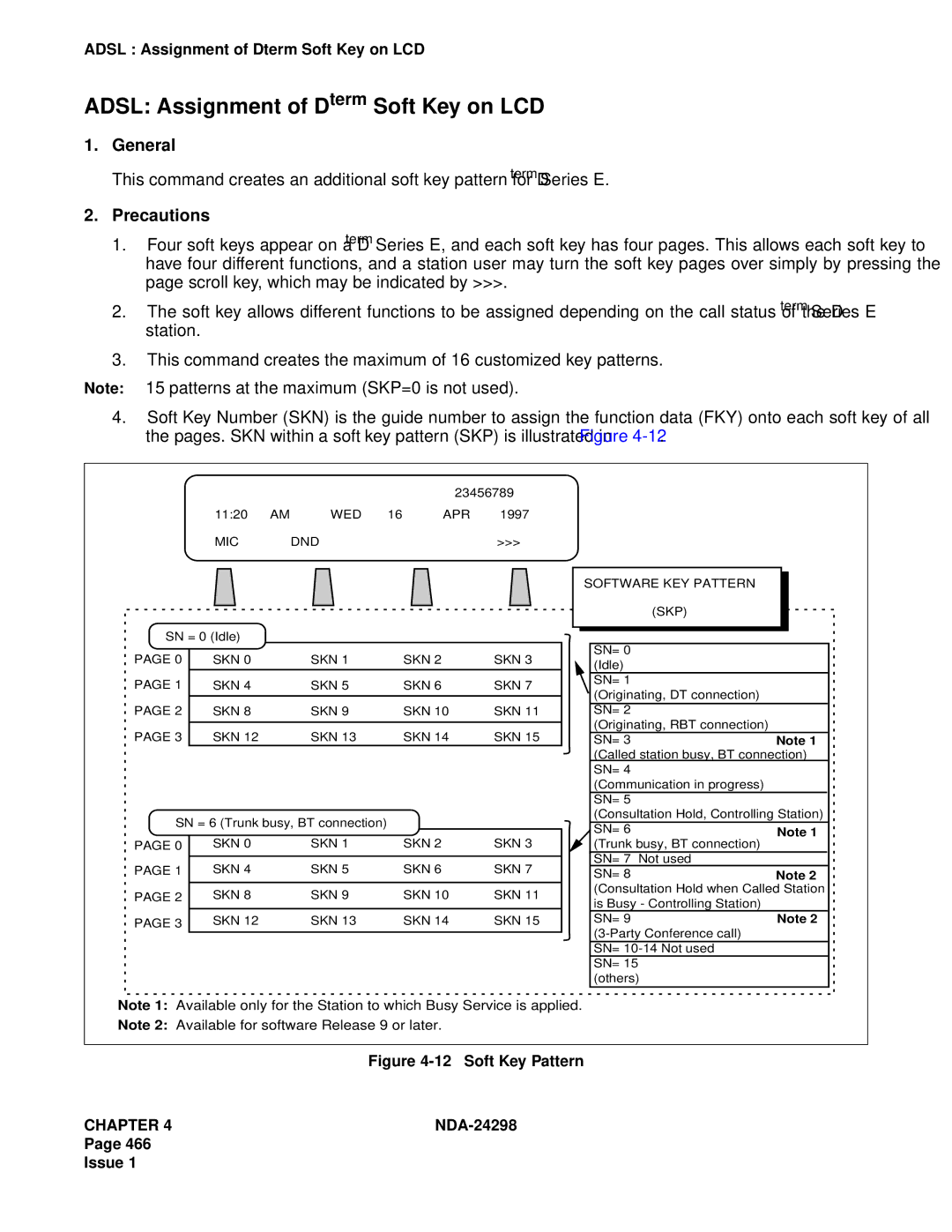 NEC NDA-24298 manual Adsl Assignment of Dterm Soft Key on LCD 