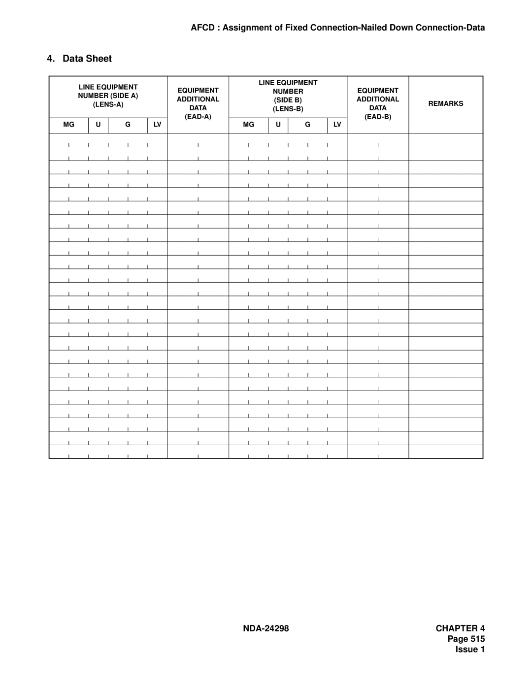 NEC NDA-24298 manual Data Sheet 