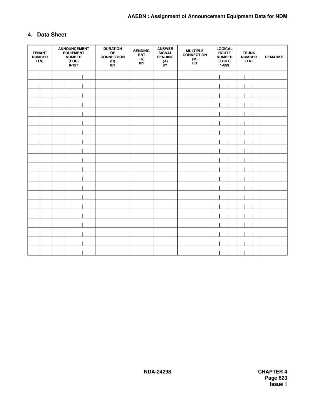 NEC NDA-24298 manual Data Sheet 