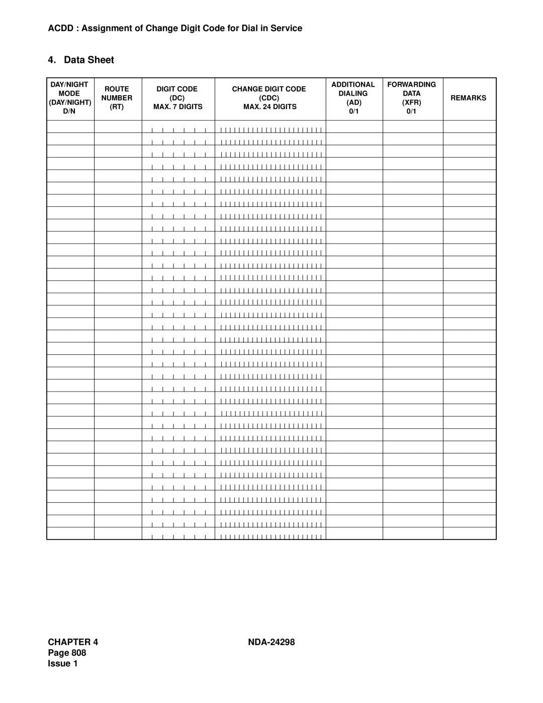 NEC NDA-24298 manual Mode DAY/NIGHT D/N 