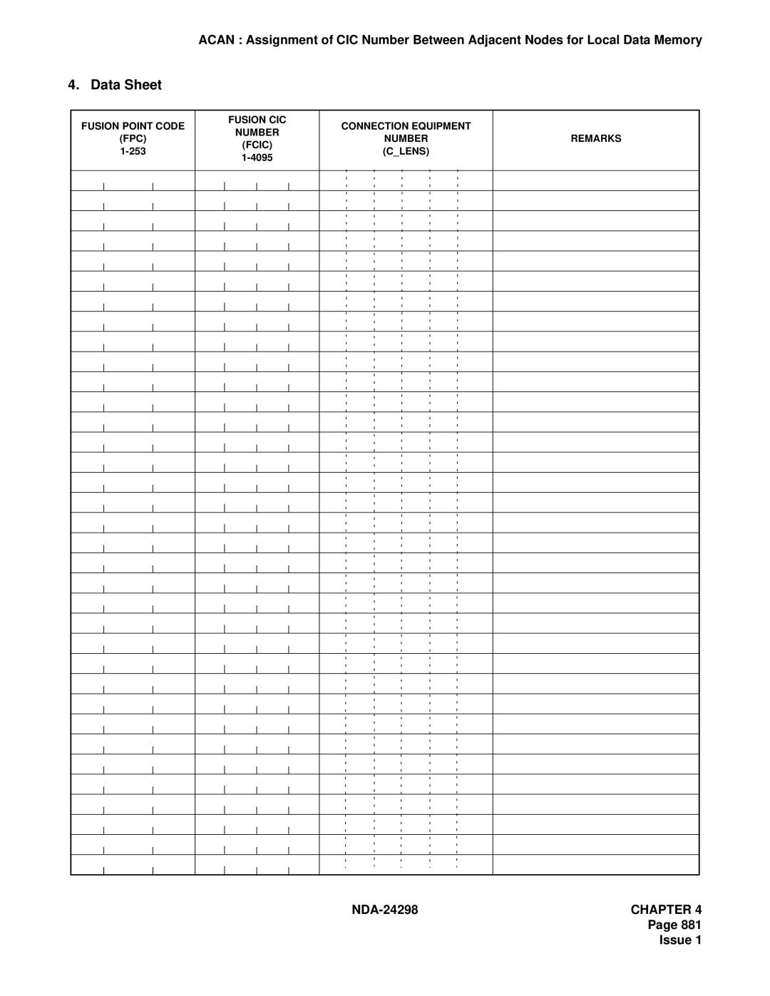 NEC NDA-24298 manual Fusion CIC Number Fcic 