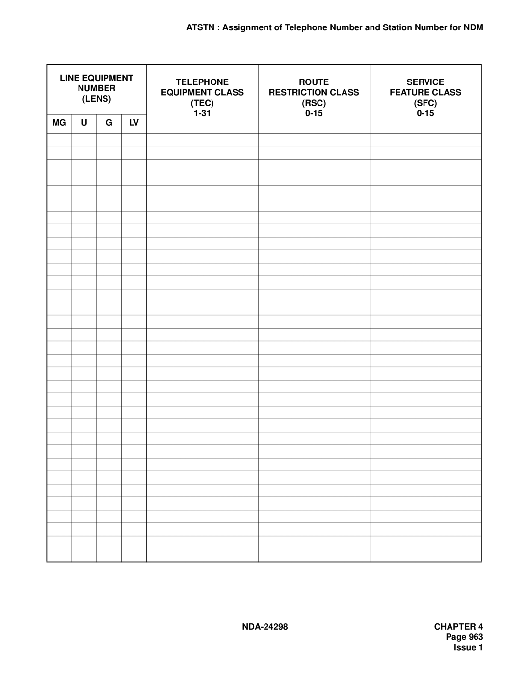 NEC NDA-24298 manual Tec 