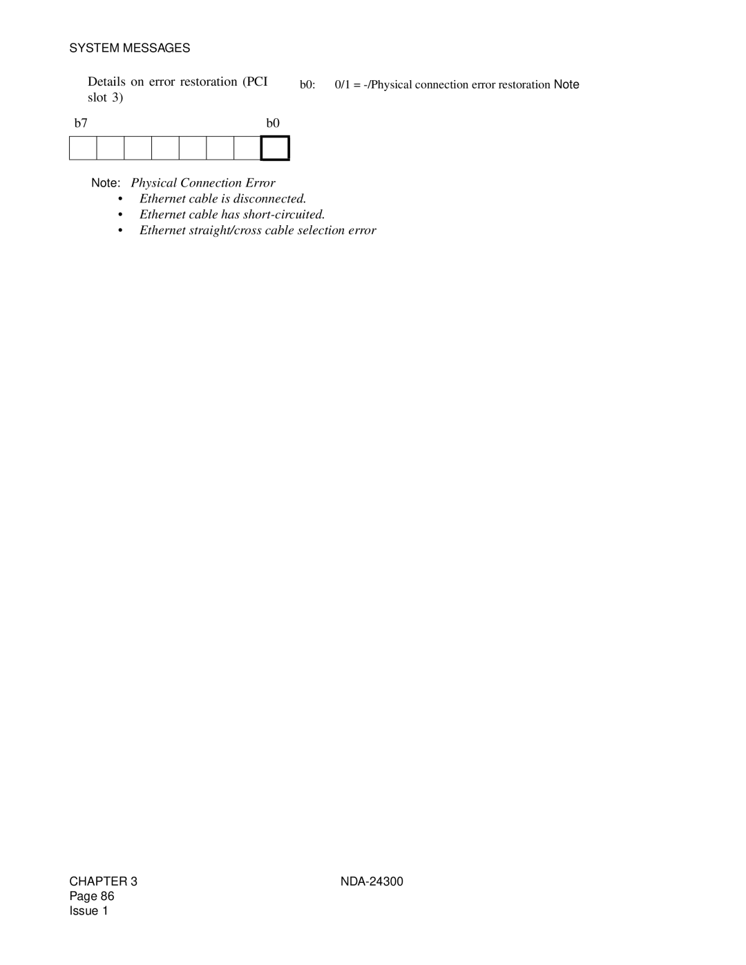 NEC NDA-24300 manual ➄ Details on error restoration PCI, Slot 