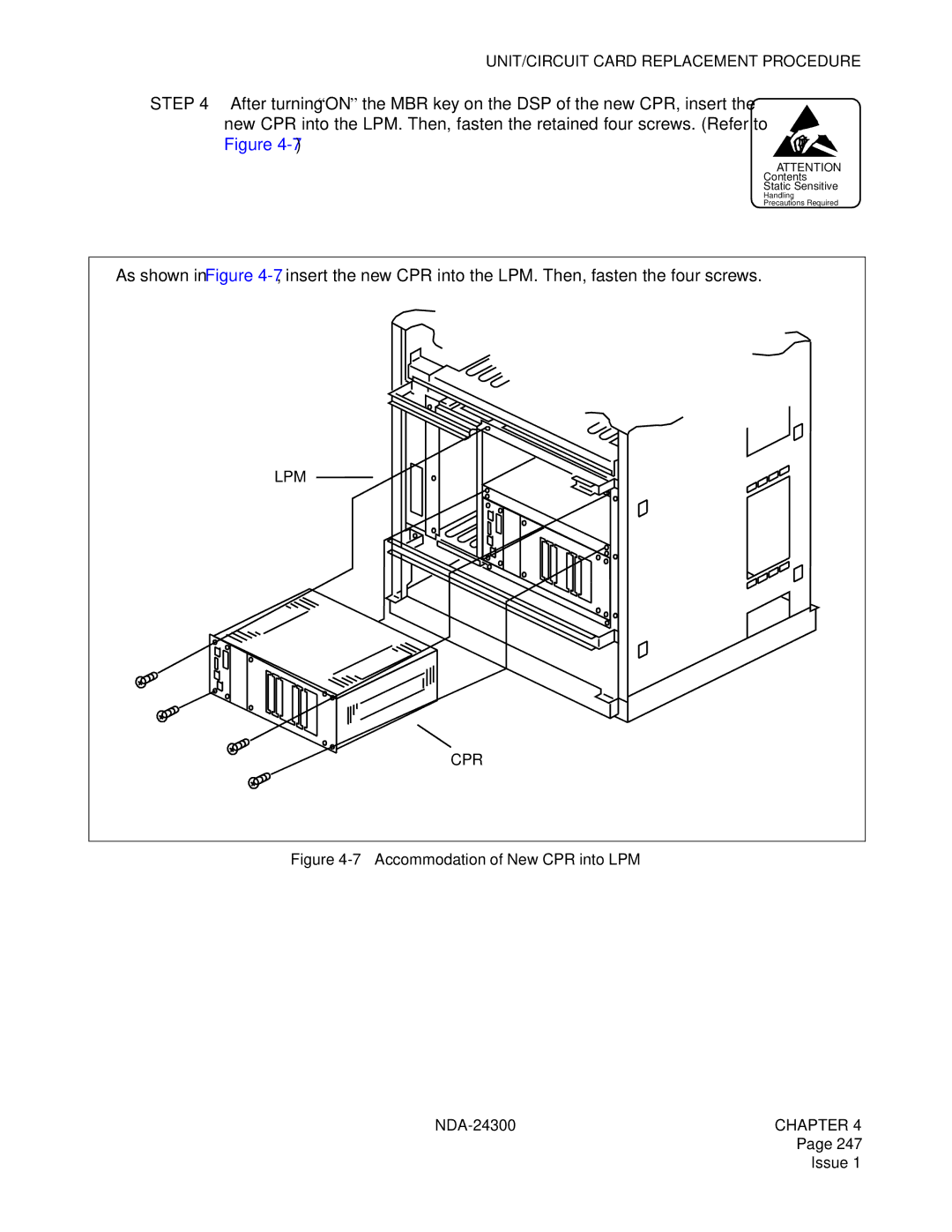 NEC NDA-24300 manual Accommodation of New CPR into LPM 