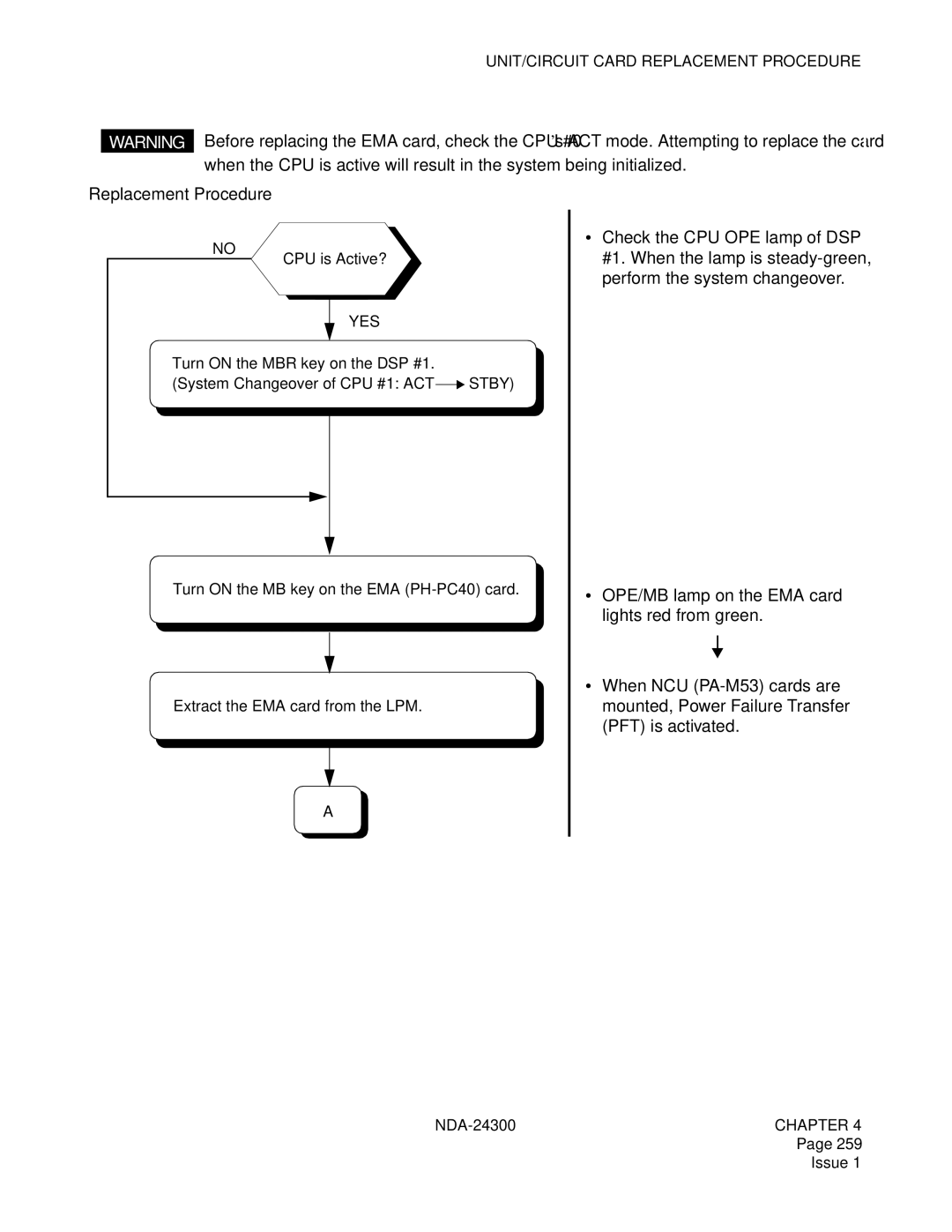 NEC NDA-24300 manual Yes 