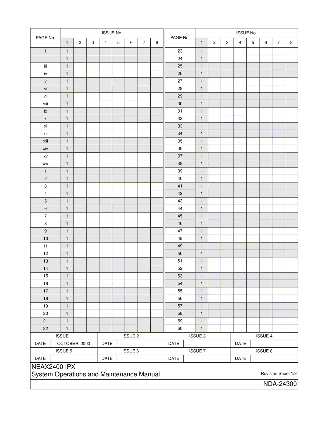 NEC NDA-24300 manual NEAX2400 IPX 