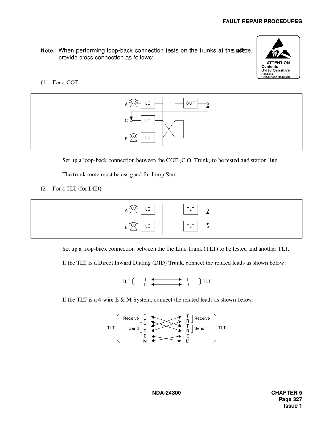 NEC NDA-24300 manual Tlt 