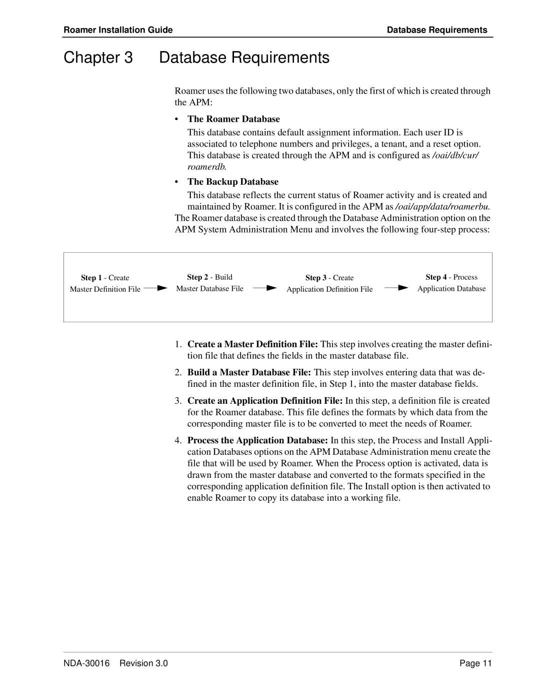 NEC NDA-30016-003 manual Database Requirements, Roamer Database 