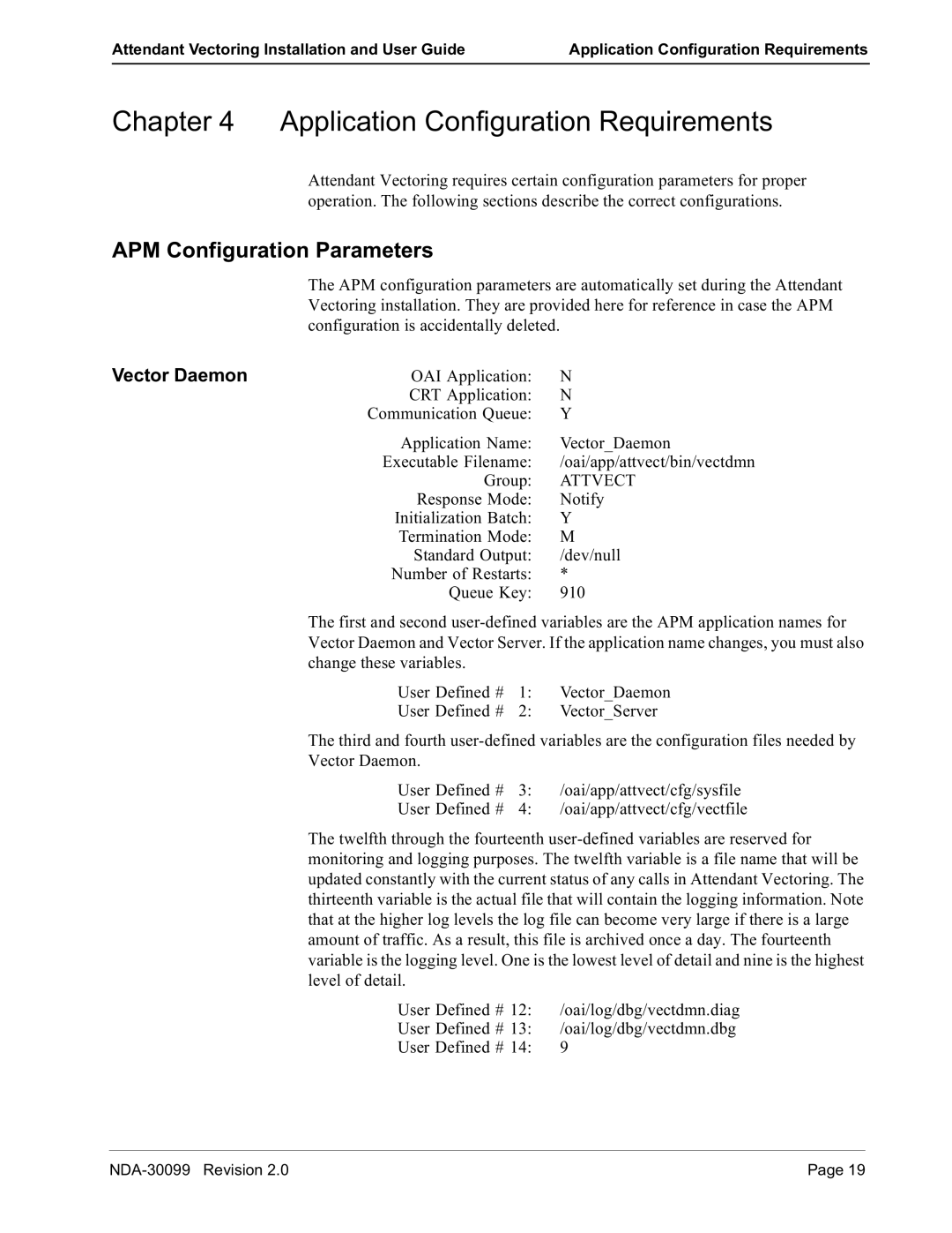 NEC NDA-30099-002 manual $30&RQILJXUDWLRQ3DUDPHWHUV, 9HFWRUDHPRQ 