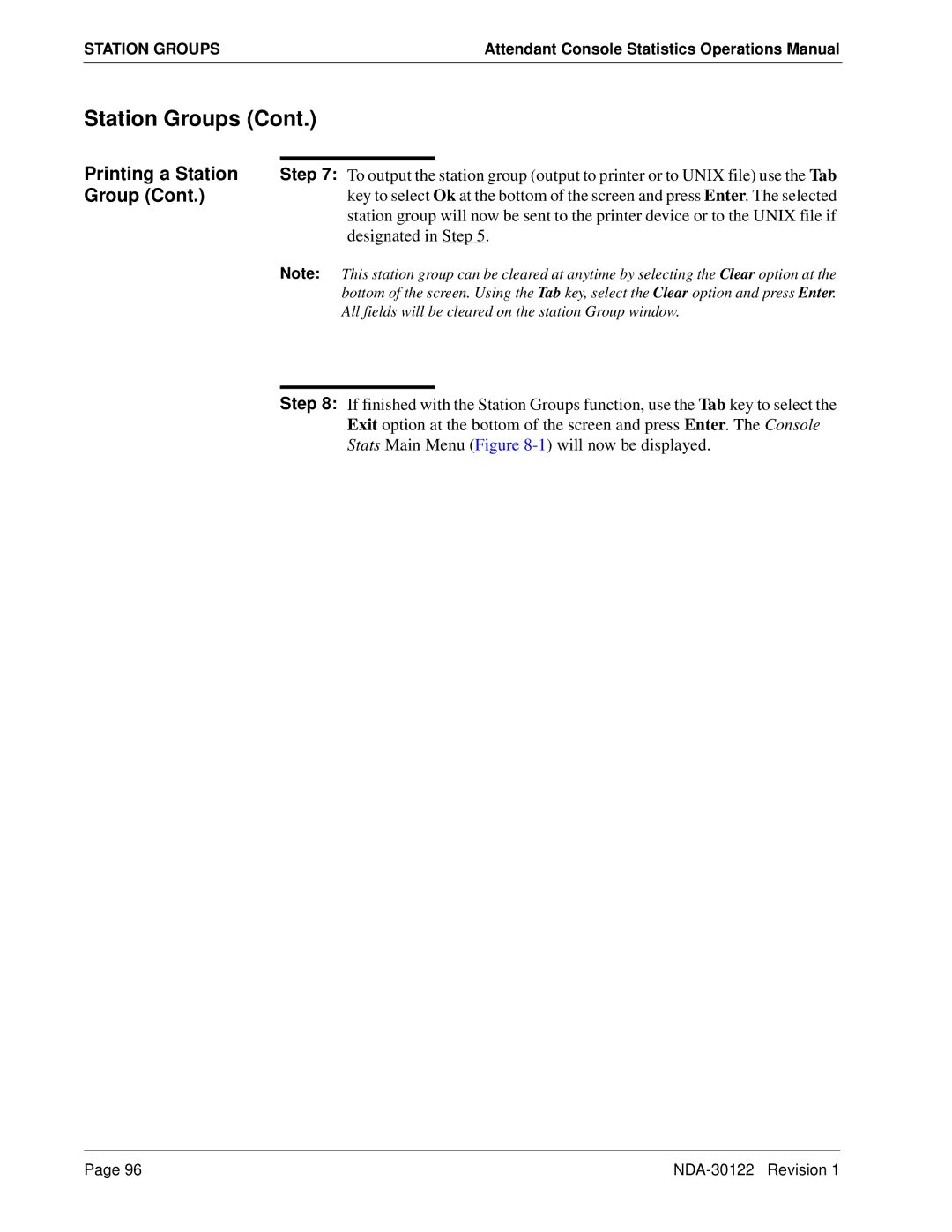 NEC NDA-30122 manual Station Groups 