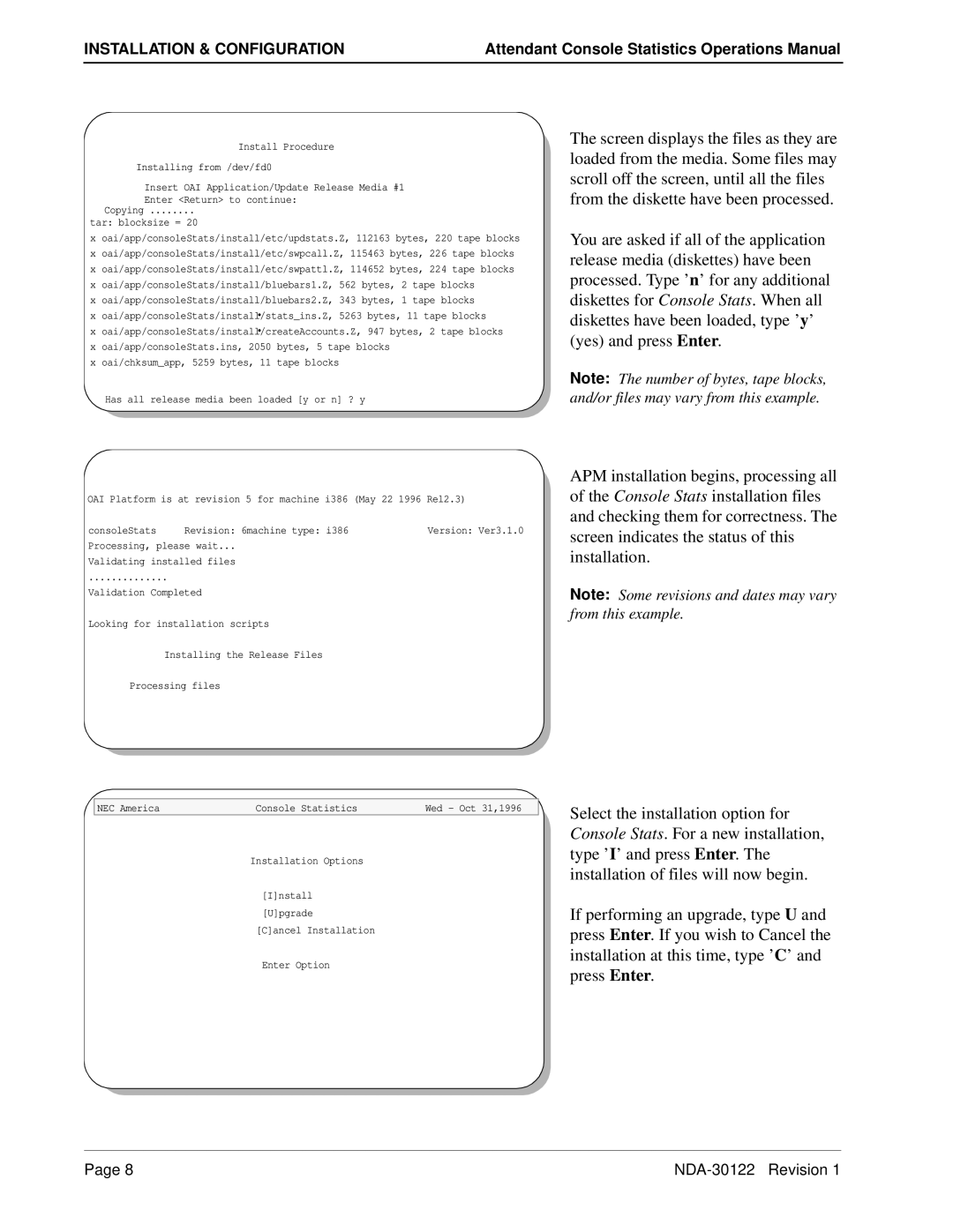 NEC NDA-30122 manual Installation & Configuration 