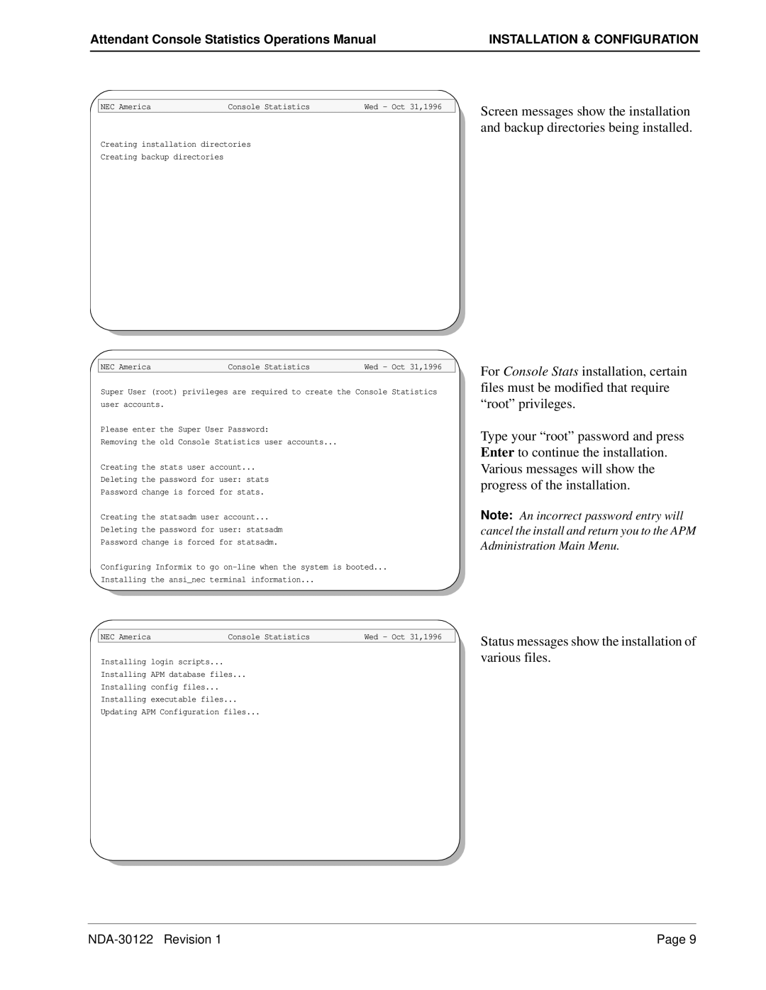 NEC NDA-30122 manual Installation & Configuration 