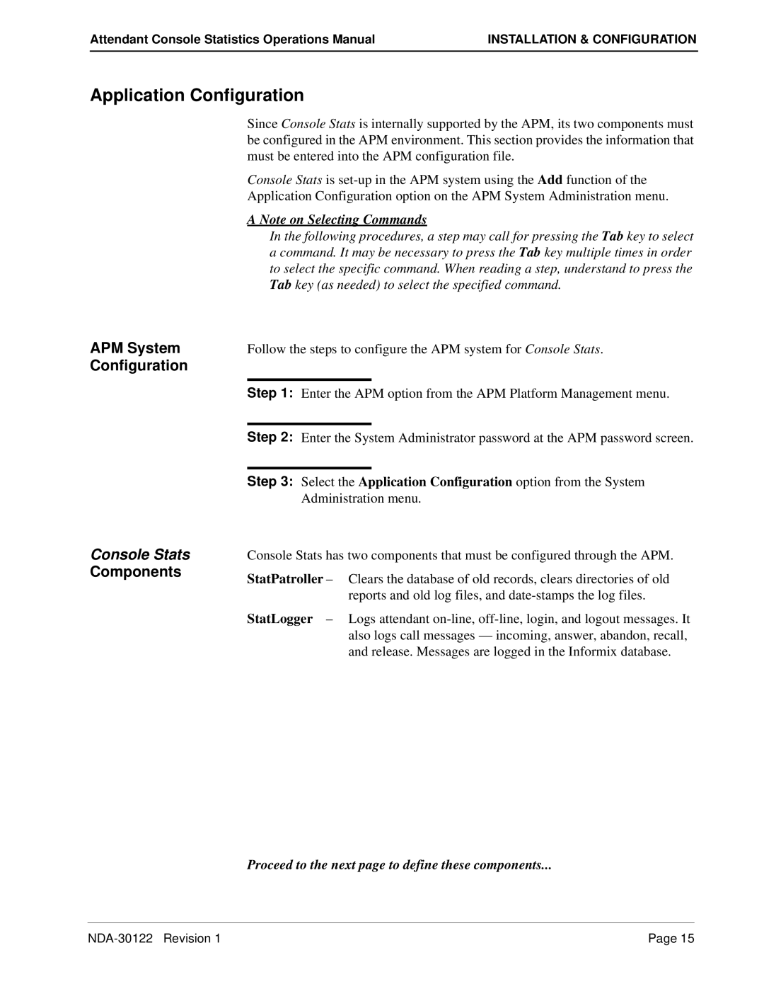 NEC NDA-30122 manual Application Configuration, APM System Configuration, Components 