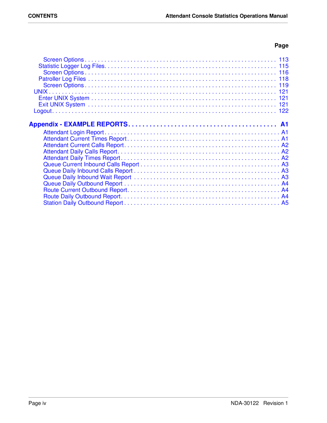 NEC NDA-30122 manual Contents 