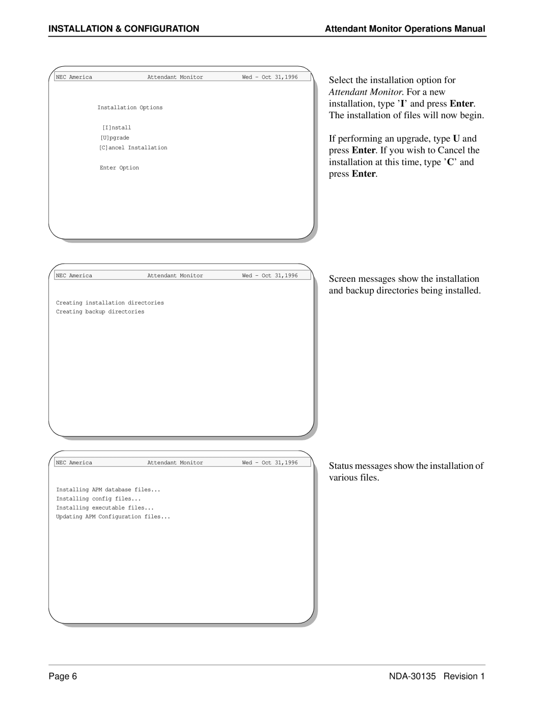 NEC NDA-30135 manual Installation & Configuration 