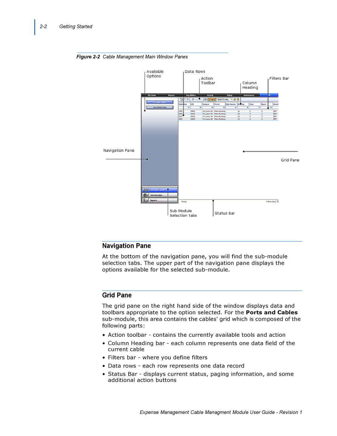 NEC NDA-31135 manual Navigation Pane, Grid Pane 