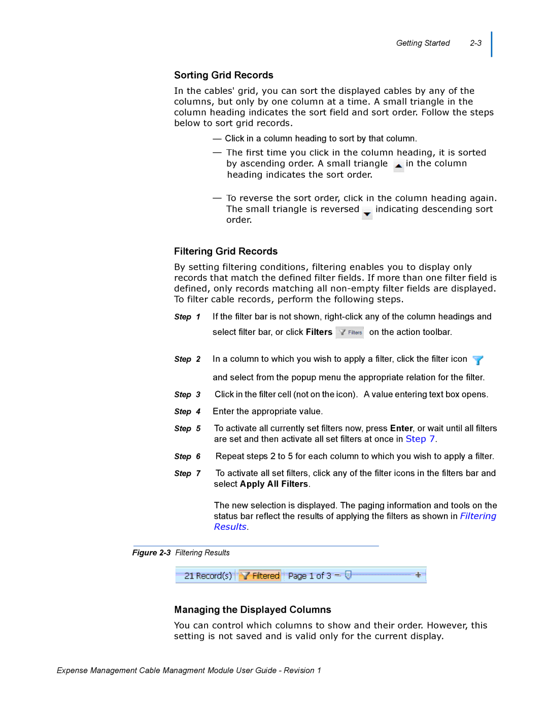 NEC NDA-31135 manual Sorting Grid Records 