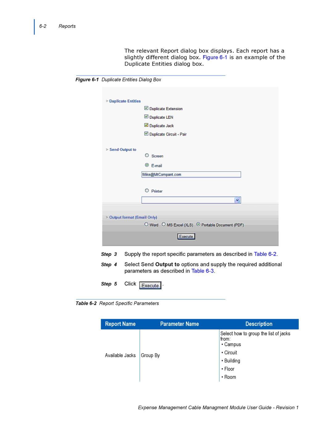 NEC NDA-31135 manual Parameter Name 