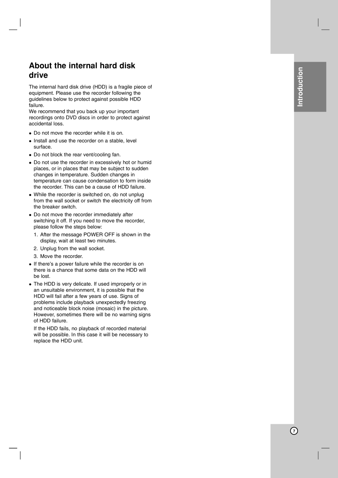 NEC NDH-81 owner manual About the internal hard disk drive, Introduction 
