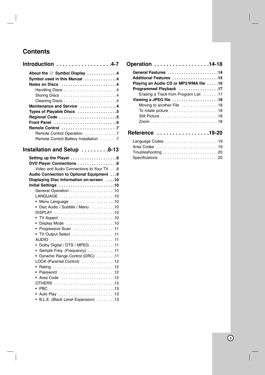 NEC NDV-28 owner manual Contents 