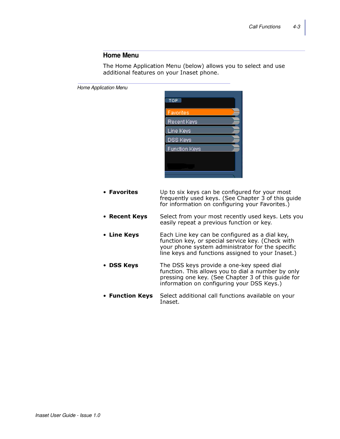 NEC NEAX 2000 IPS manual Home Menu, Home Application Menu 