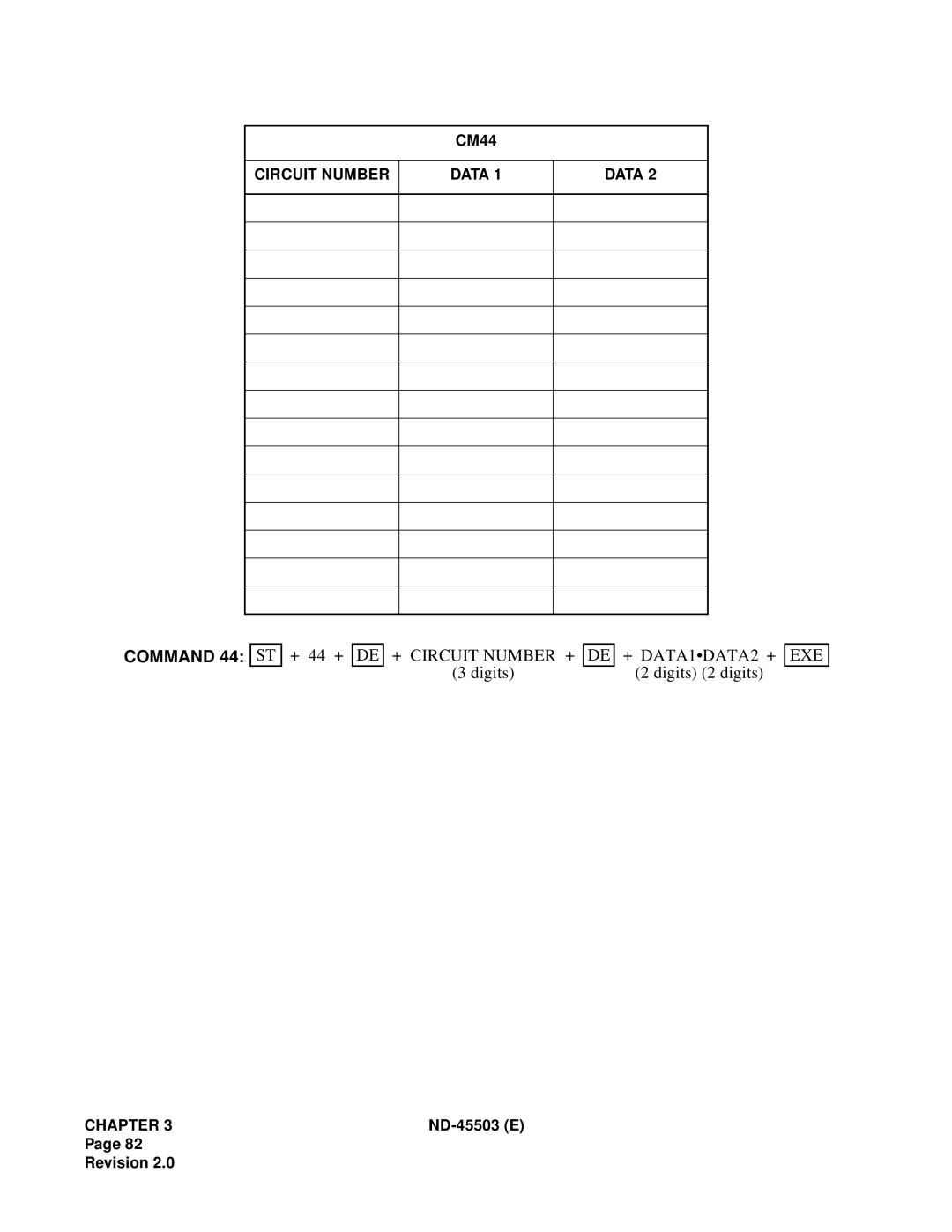 NEC NEAX 2000 IVS manual + Circuit Number +, + DATA1DATA2 + 