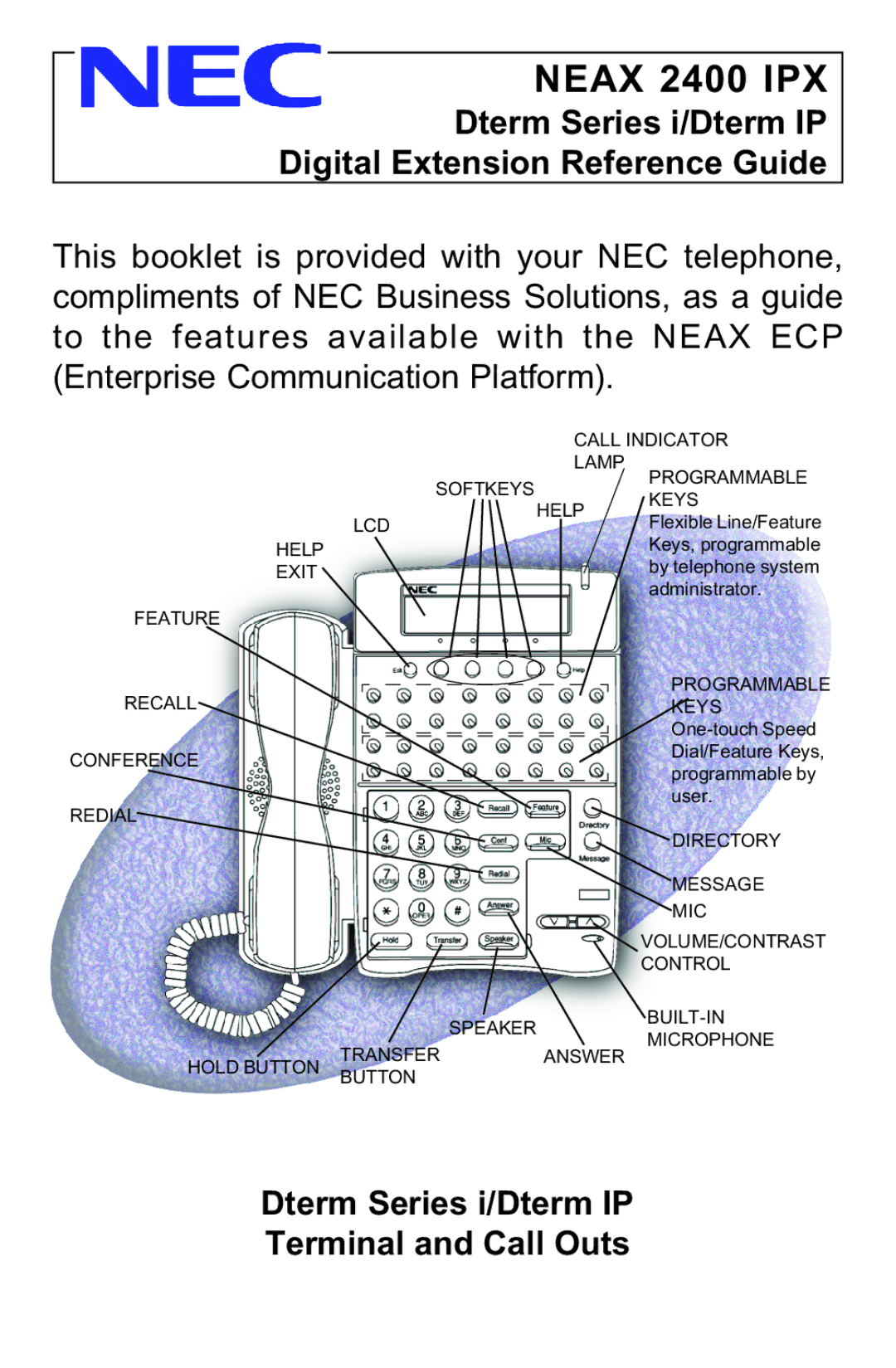 NEC NEAX 2400 IPX manual Neax 2400 IPX 