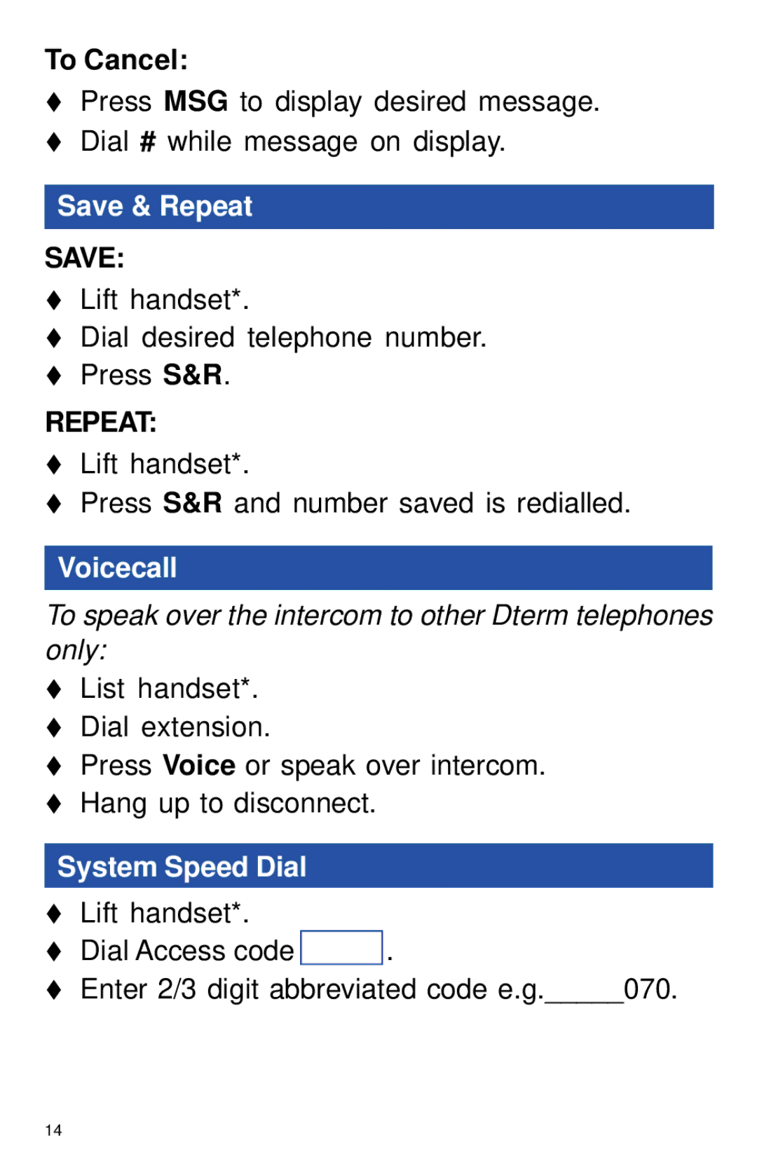 NEC NEAX 2400 IPX manual Voicecall, To speak over the intercom to other Dterm telephones only, System Speed Dial 