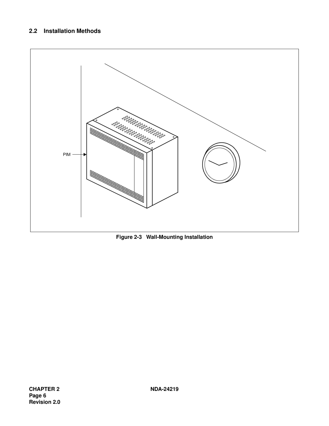 NEC NEAX1000IVS system manual Installation Methods, Wall-Mounting Installation 