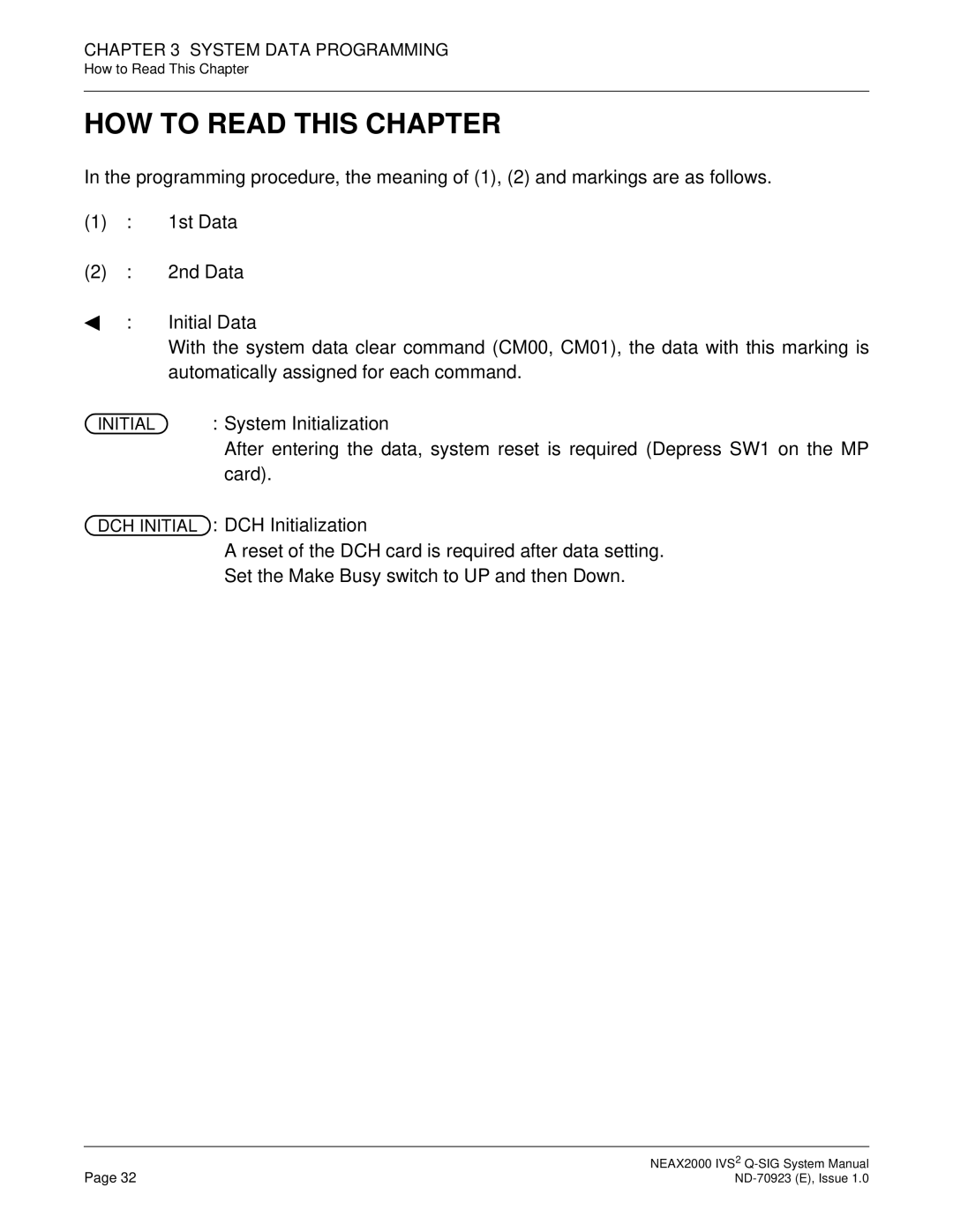 NEC NEAX2000 IVS2 system manual HOW to Read this Chapter 